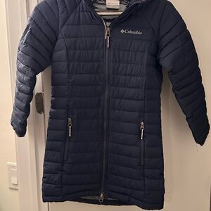 Columbia Girls 8-10 Dark Blue Quilted Jacket